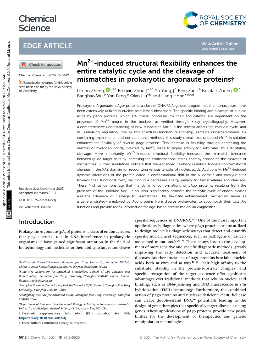 Mn²⁺-Induced Structural Flexibility Enhances Argonaute Catalysis
